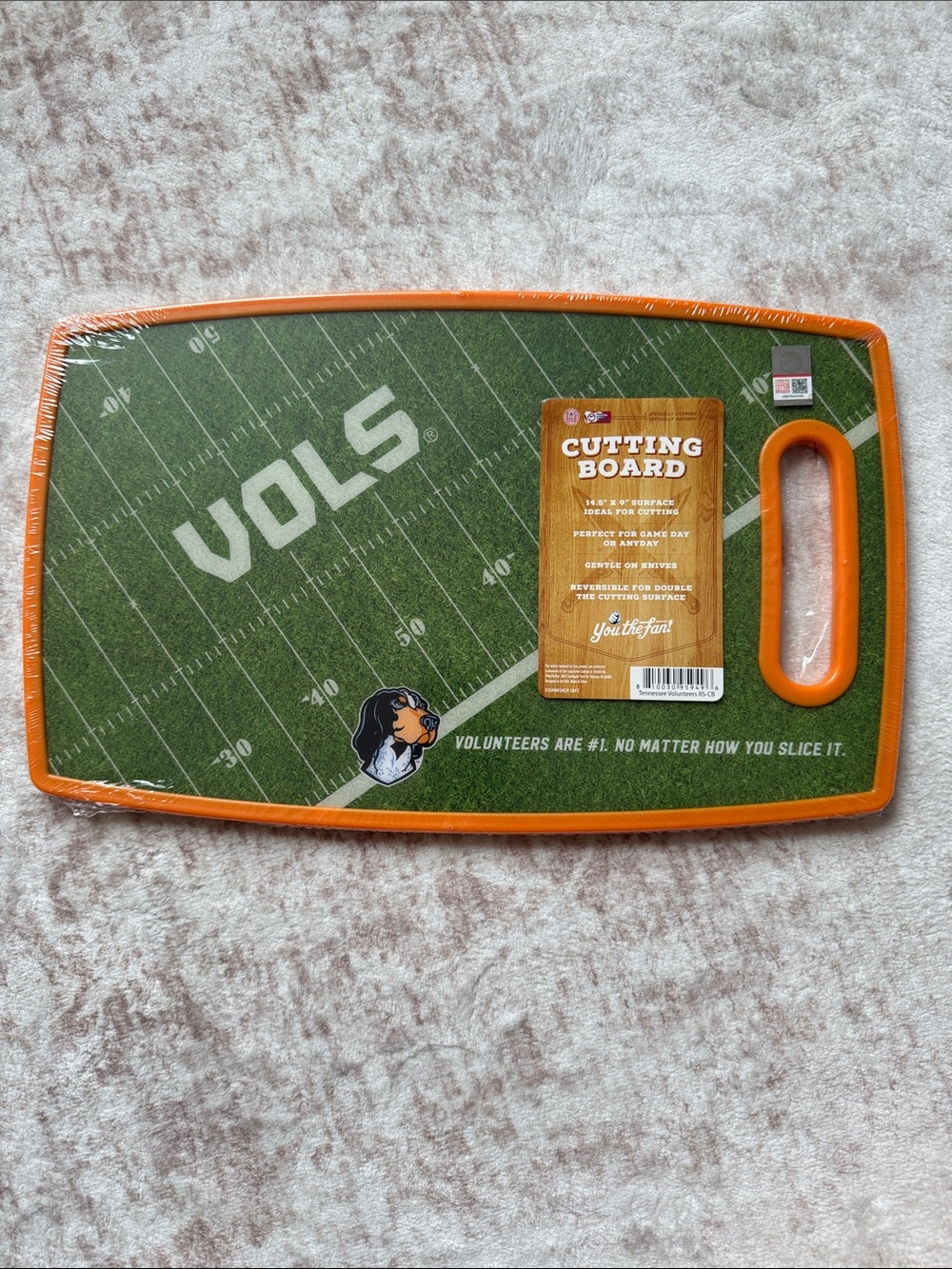 University of Tennessee Volunteers Green & Orange Football Field Cutting Board